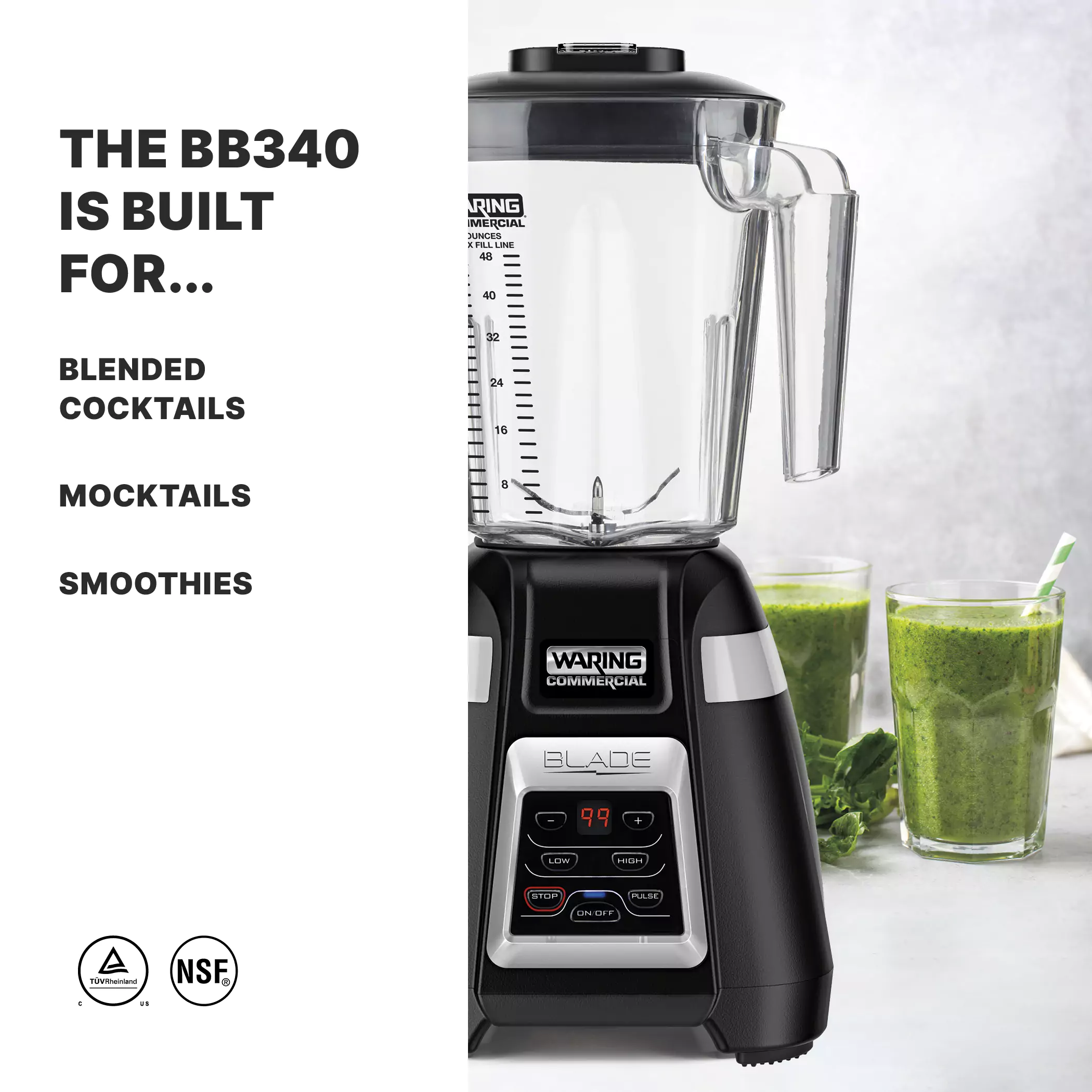 Blade Blender with Electronic Touchpad Control and Timer